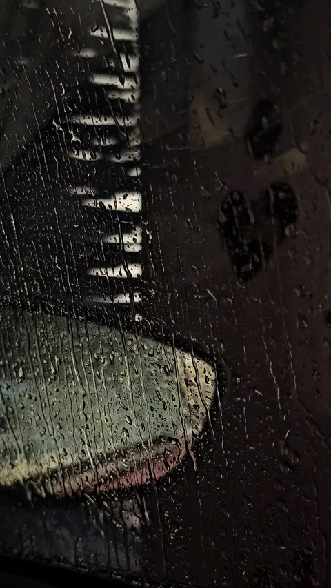 Automatic Car Wash Brush Cleaning Vehicle Windshield Stock Footage 341407056