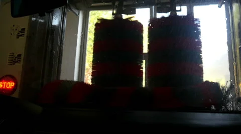 Automatic Car Wash Equipment Stock Footage 56280080