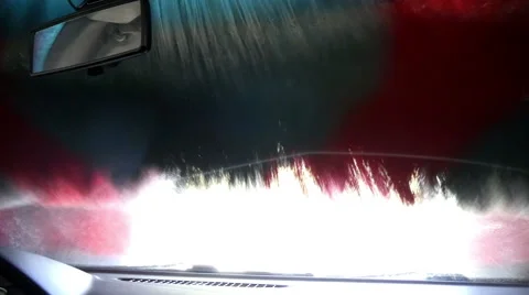 Automatic Car Wash Equipment Stock Footage 56280092