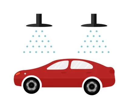Automatic car wash facilities innovative self service foaming brush unit Stock Illustration