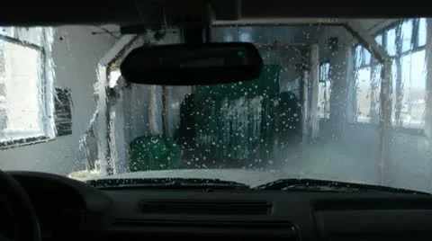 Automatic car wash fast motion 8026 Stock Footage 10743560