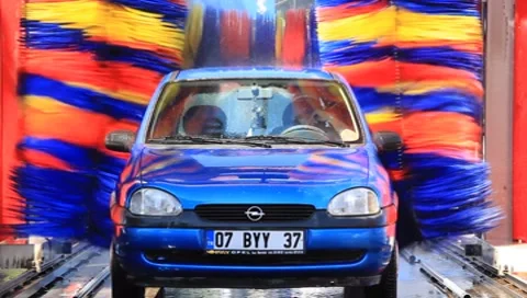 Automatic car wash Stock Footage