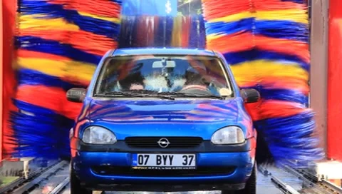 Automatic car wash Stock Footage 8568104