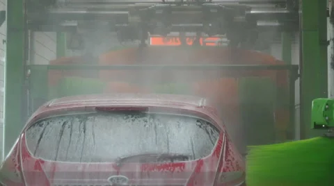 Automatic Car Wash Stock Footage 46218821