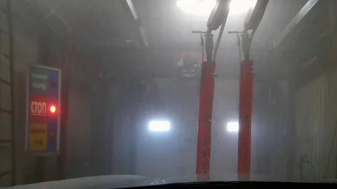 Automatic car wash Stock Footage 71593913