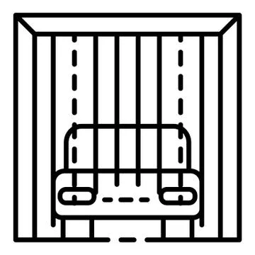 Automatic car wash icon, outline style Stock Illustration