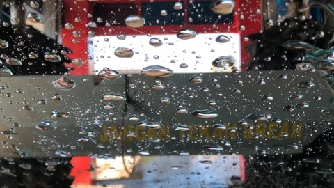 Automatic car wash from inside Stock Footage 106200423