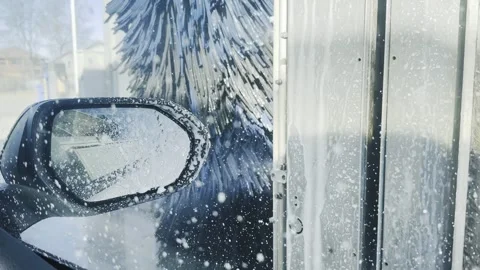 Automatic Car Wash Interior Cleaning – Car Detailing Footage. Stock Footage 326243193