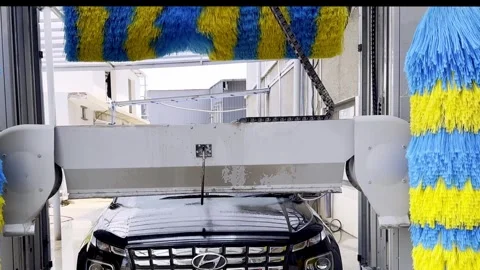 Automatic Car Wash Machine Cleaning Vehicle Видео 336177010