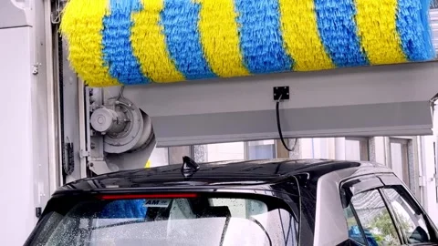Automatic Car Wash Machine Cleaning Vehicle Видео 336177062