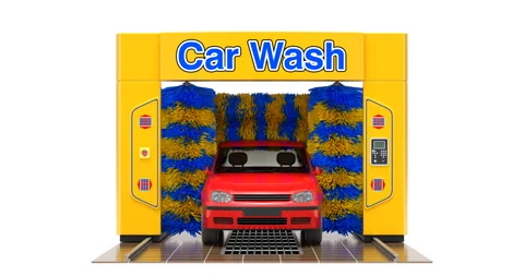 Automatic car wash machine Stock Footage 260134491