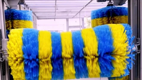 Automatic Car Wash Machine Stock-Footage 336176809