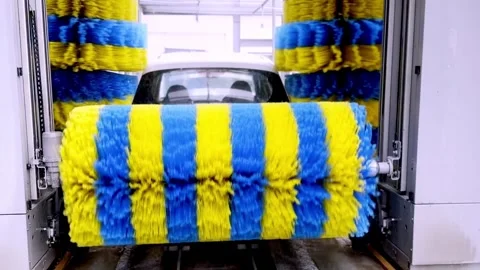 Automatic Car Wash Machine Stock Footage 336176839