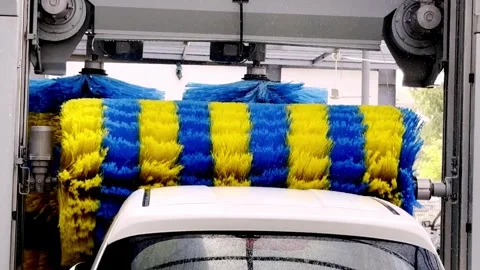 Automatic Car Wash Machine Stock-Footage 336176916