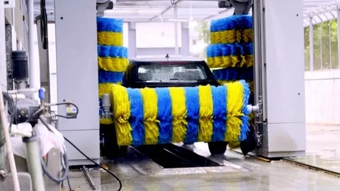 Automatic Car Wash Machine Stock Footage 336177118