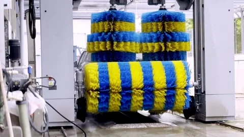 Automatic Car Wash Machine Stock Footage 336177145