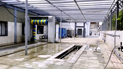 Automatic Car Wash Machine Video stock 336177264