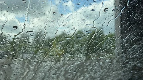 Automatic car wash point of view from inside vehicle Stock-Footage 336009207