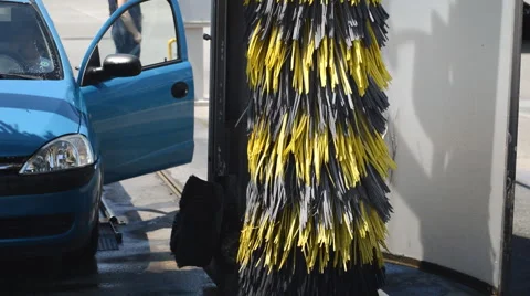 Automatic Car Wash Preparation Stock Footage 50842917