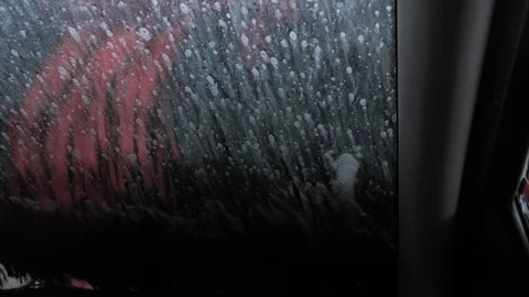 Automatic car wash in process Stock Footage 127917554