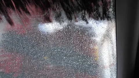 Automatic car wash in process Stock Footage 127917628