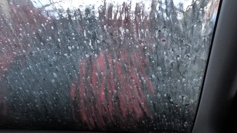 Automatic car wash in process Stock Footage 127917815