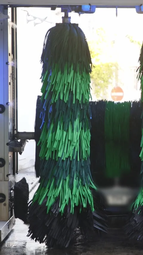 Automatic car wash in process Stock Footage 329547278