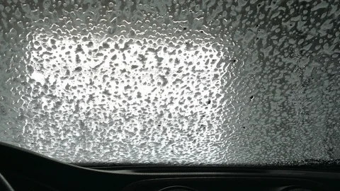 Automatic car wash seen from inside of a vehicle 스톡 동영상 96195020