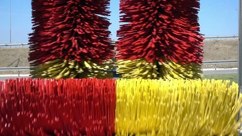 Automatic Car Wash System Stock Footage 93757964