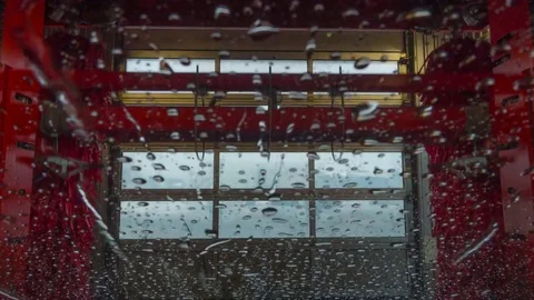 Automatic car wash, time-lapse Stock Footage 72681225
