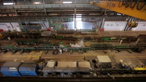 Automatic card-programmed rolling mill Stock Footage 72714718