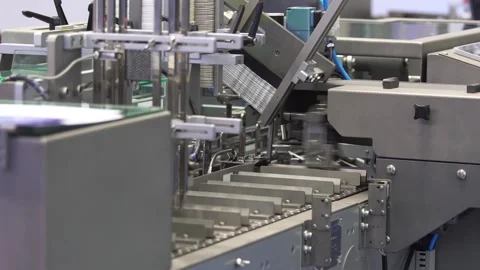 Automatic cartoning packaging machine 库存影片 88433203