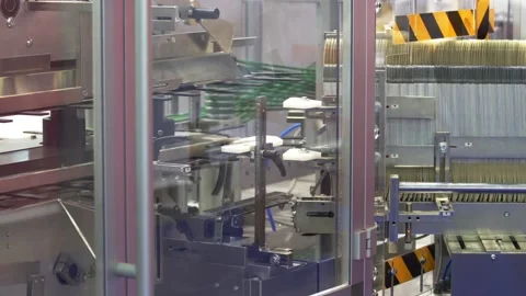 Automatic cartoning packaging machine Stock Footage 90229720