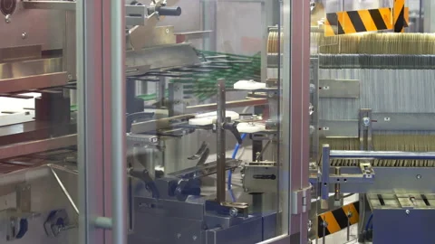 Automatic cartoning packaging machine 库存影片 92764847