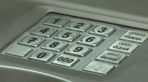 Automatic cash terminal sequence of shots Stock-Footage 313535