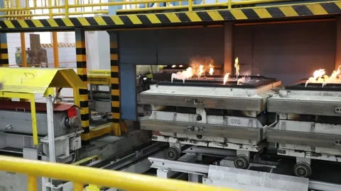 Automatic casting workshop, casting production line Видео 277430055