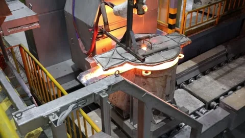 Automatic casting workshop, casting production line Stock-Footage 277430140