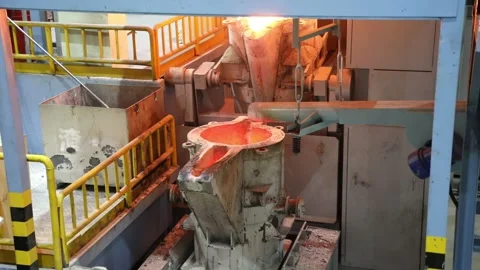 Automatic casting workshop, casting production line Stock-Footage 277430145