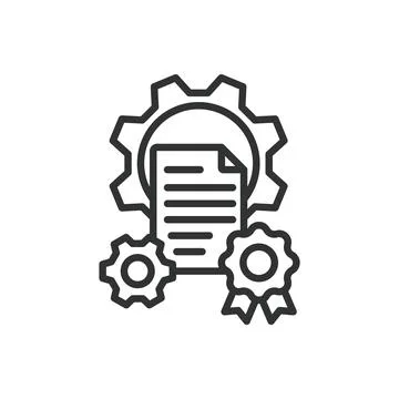 Automatic Certificate icon in line design. Automatic, certificate, digital Stock Illustration