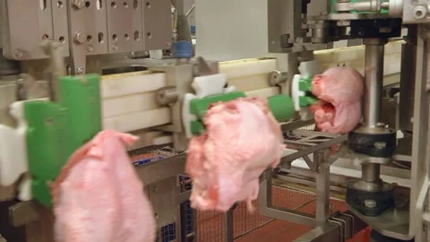 Automatic Chicken Breast Deboning Robot. Video stock 122626592