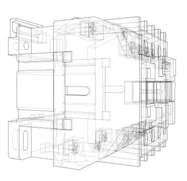 Automatic circuit breaker concept Illustrazione stock