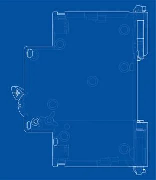 Automatic circuit breaker concept Stock Illustration