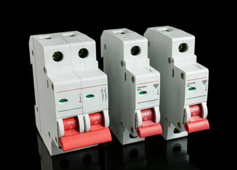 Automatic circuit breaker Stock Photos
