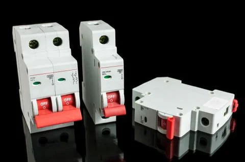 Automatic circuit breaker Stock Photos