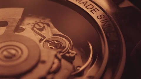 An Automatic Clock Mechanism Internal 스톡 동영상 282921065