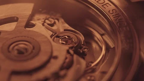 An Automatic Clock Mechanism Internal 스톡 동영상 282945121