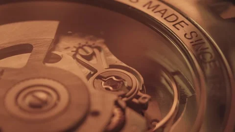 An Automatic Clock Mechanism Internal 스톡 동영상 282946845