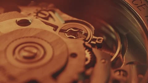 An Automatic Clock Mechanism Internal 스톡 동영상 282948793