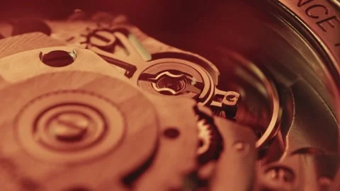 An Automatic Clock Mechanism Internal 스톡 동영상 293568260