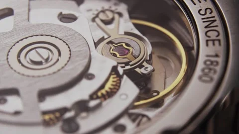 An Automatic Clock Mechanism Internal 스톡 동영상 293568501